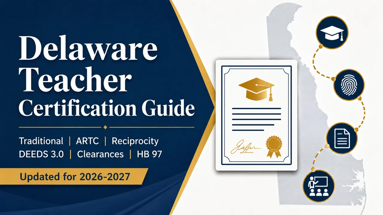 Delaware Teacher Certification — Navigate DEEDS, Dual Credentials, and HB 97