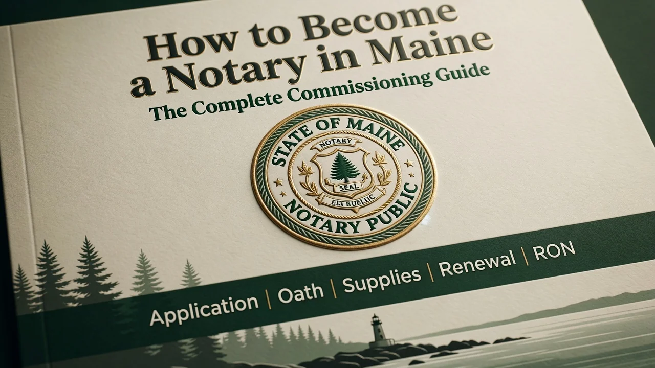 Maine Notary Commission — Paper Application to First Notarization