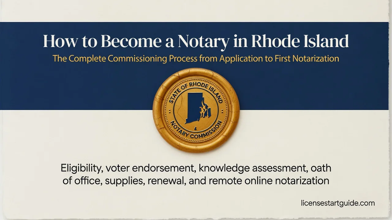Rhode Island Notary Commission — Application to First Notarization